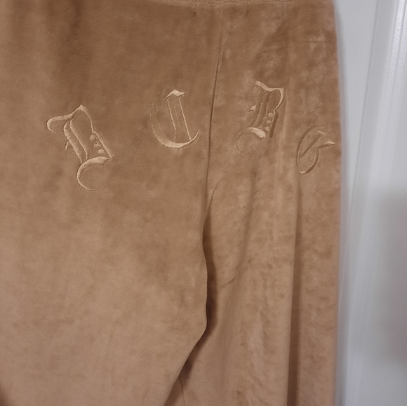 BCBG tan velour lounge pants - Picture 2 of 4